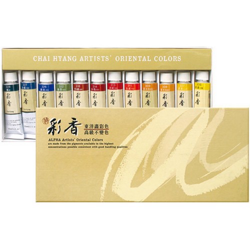 알파색채 채향 동양화물감 15ml (12색)_이미지