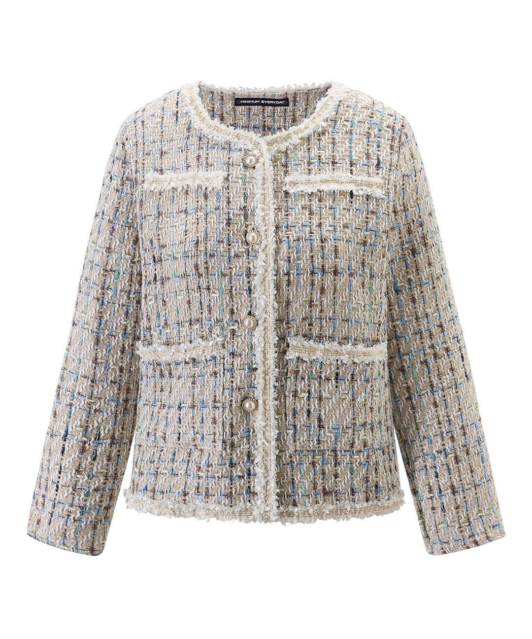 미니멈 에브리데이 클래식 믹스 트위드 긴팔 하객 자켓 EC1JK008D_이미지