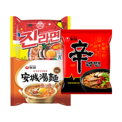 신라면5개 + 안성탕면5개 + 진라면매운맛5개