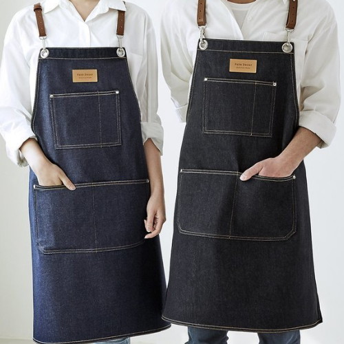 데님 공방 바리스타 카페 앞치마 원피스형