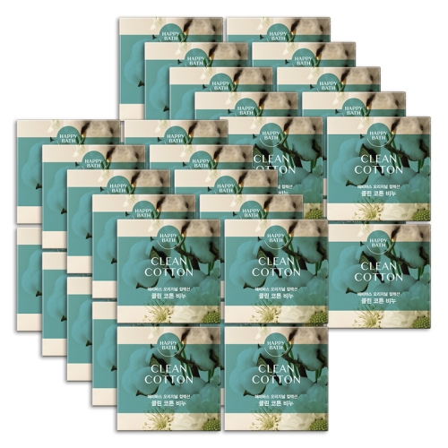해피바스 오리지널 컬렉션 클린 코튼 비누90g (40개)_이미지