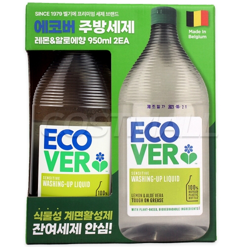 에코버 주방세제 레몬알로에 950ml (2개)