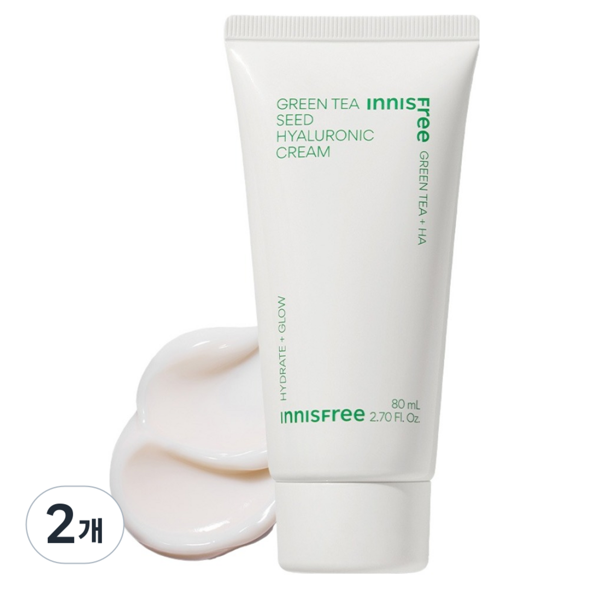 이니스프리 그린티 씨드 히알루론산 크림 80ml (2개)_이미지