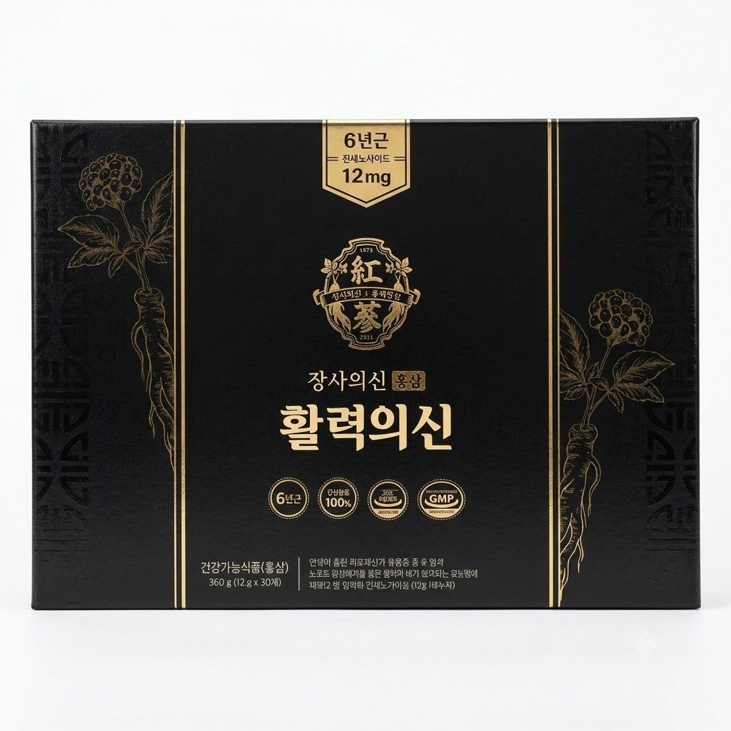 한국고려홍삼 장사의신 6년근 홍삼진액 활력의신 12g 30포