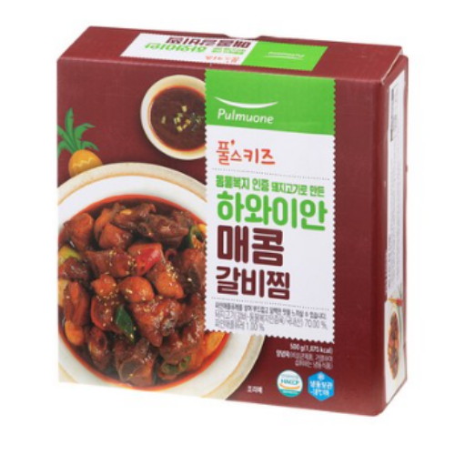 풀무원푸드머스 풀스키즈 돼지고기로 만든 하와이안 매콤 갈비찜 500g (1개)_이미지