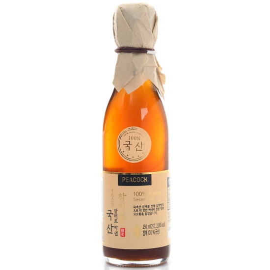 피코크 국산 참깨로 짜낸 참기름 250ml (1개)_이미지
