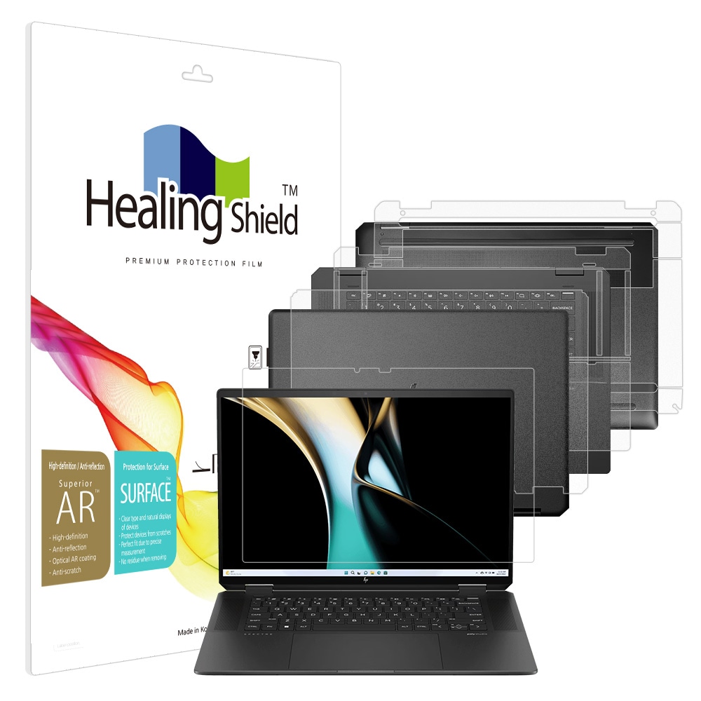 폰트리 힐링쉴드 HP 스펙터 X360 16-aa0008TX 고화질 AR (액정보호필름 + 외부보호필름 3종 세트)_이미지
