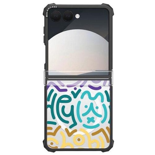 모란카노코리아 갤럭시Z 플립7 임팩트 라인아트 디자인 맥세이프 힌지보호 케이스