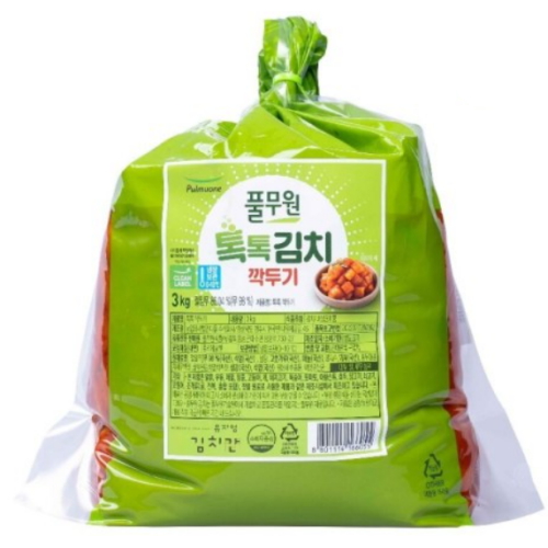 풀무원 톡톡 깍두기 3kg (2개)_이미지