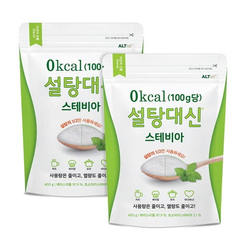 바이오믹스 설탕대신 스테비아 에리스리톨 설탕 400g (2개)_이미지