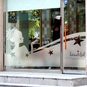 제제데코 창문시트지 유리시트지 / 컷팅 L-A 뷰티 걸01