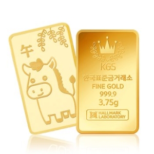 한국표준금거래소 황금 말 동물 골드바 3.75g (1개)