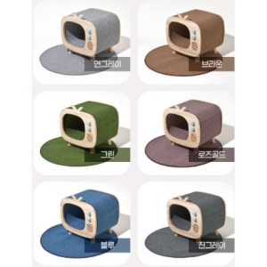 [불명] 가르르 원목 고양이집 숨숨집 강아지집 중형