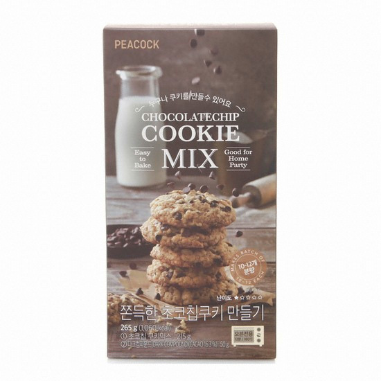 피코크 쫀득한 초코칩쿠키 만들기 265g (1개)_이미지