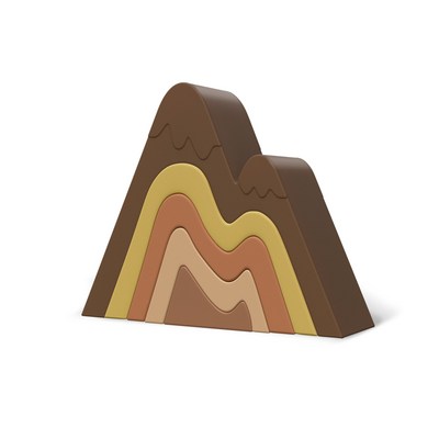 몬테소리 아기 실리콘 빌딩 블록 BPA 프리 레인보우 소프트 3D 교육용 장난감 치발기 선물 쌓기 세트당 4 개 02 YYY133-A_이미지