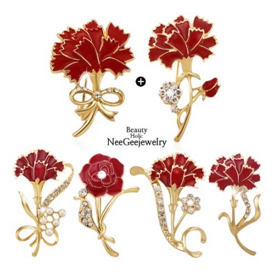 NeeGee 카네이션 브로치 2종 세트이미지입니다. 누르면 해당 게시물로 새창이동합니다.