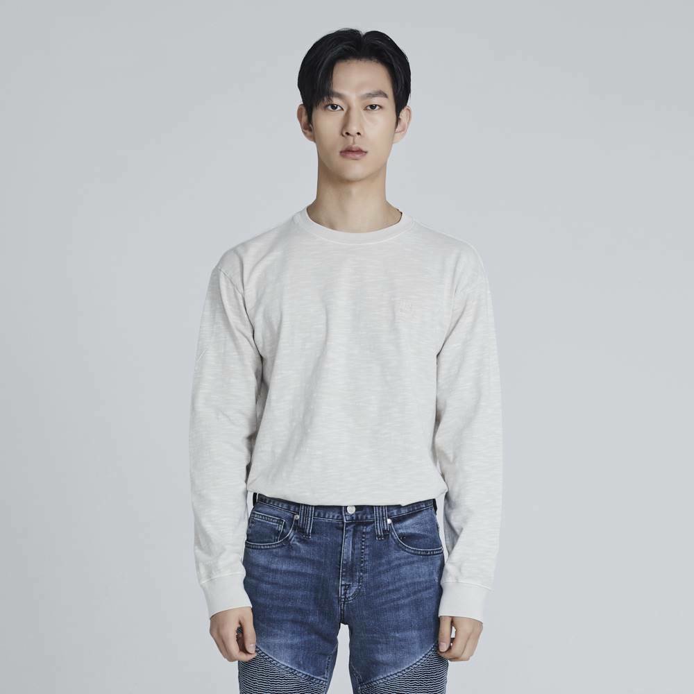 남성 가먼트다잉 베이직 긴팔 티셔츠 B225TS120P