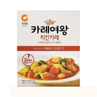 대상 청정원 <b>카레</b>여왕 치킨<b>카레</b> 160g