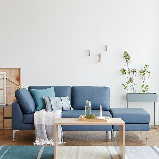 레벤 한샘몰 플랫 가죽소파 2인용