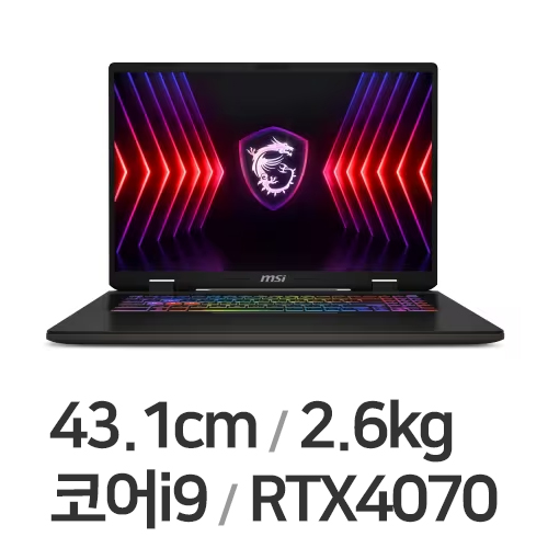 MSI 소드 17 HX B14VGKG-i9 QHD (SSD 1TB)