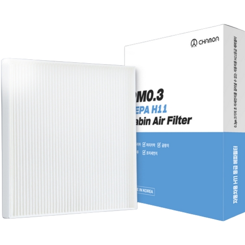 차모아 헤파 PM 0.3 차량용 에어컨 필터 A105 (2개)