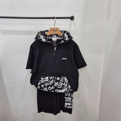 지프키즈 패플 그래피티 전판 반팔 후드집업 셋업 KQ2TZU031KQ2T