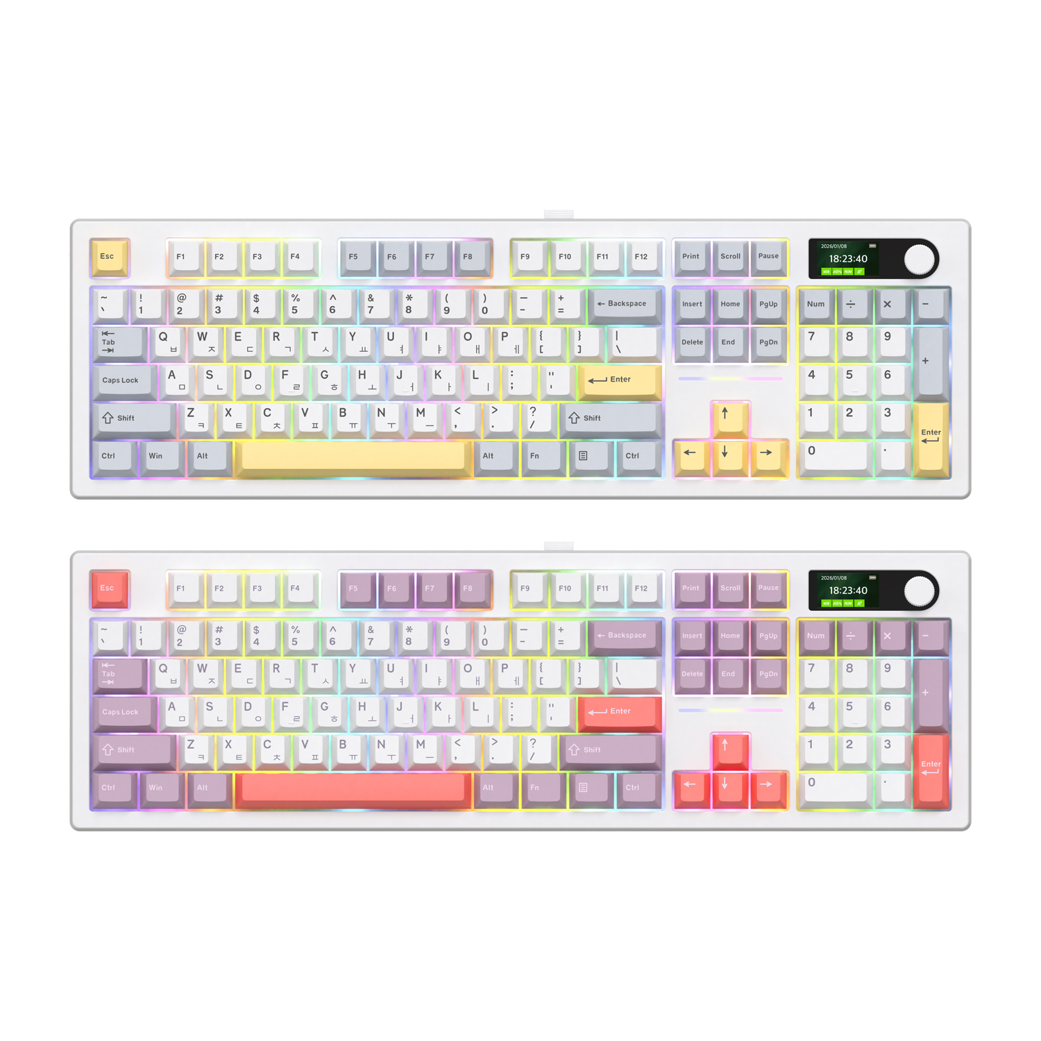 앱코 ACH105 오피스워커 유무선 기계식 앨리스블루 (저소음 택타일 바다소금축)_이미지