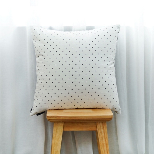 하라홈 디자인 크로스쿠션 방석 커버 화이트 50x50