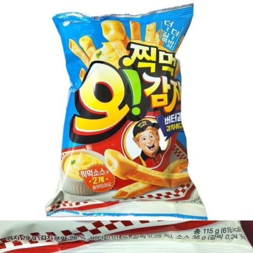 오리온 찍먹 오감자 버터갈릭 감자튀김맛 115g