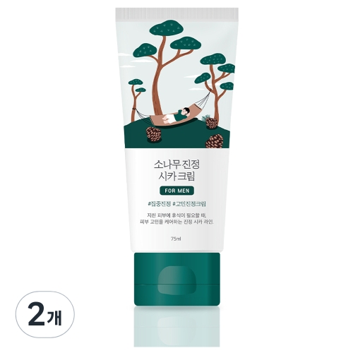 라운드랩 포 맨 소나무 진정 시카 크림 75ml (2개)_이미지