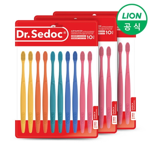 라이온코리아 닥터세닥 컬러팝 어드밴스 초미세모 칫솔 (30개)