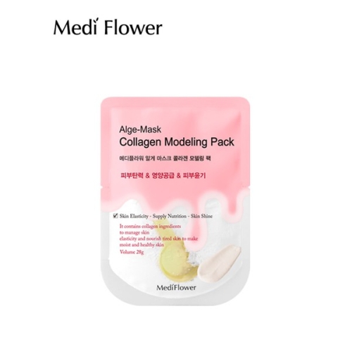 메디플라워 규조토 일회용 모델링팩 파우치 콜라겐 28g (3개)_이미지