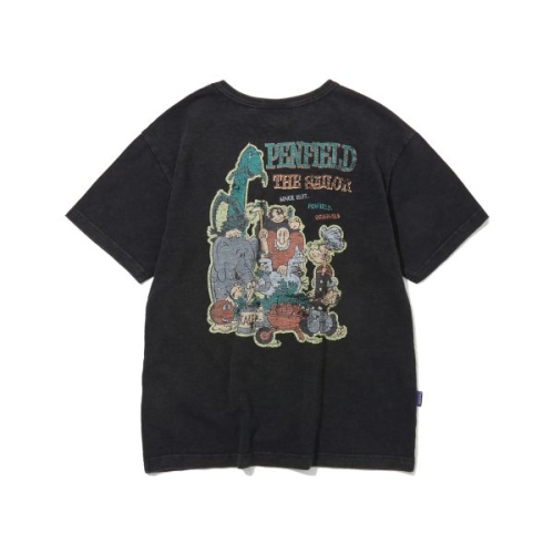 펜필드 PENFIELD 슬럽 유니브 빈티지 아트워크 반팔 티셔츠 블랙_FS2KT18U 367853