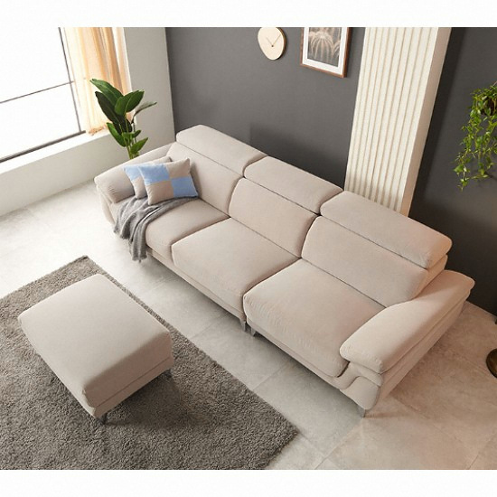 스코나 아르노 사하라 패브릭 소파 4인용 (스툴포함)_이미지