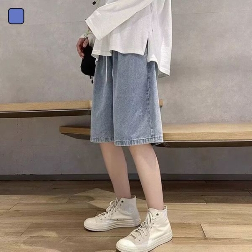 리빌모아 여름 남자 루즈핏 빈티지 스트릿 데님 반바지 DMS-JEH-SDD230_이미지