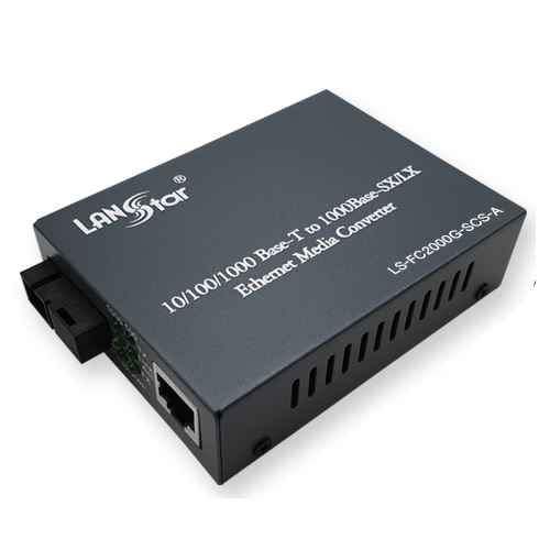 라인업시스템 LANSTAR LS-FC2000G-SCS-A 광 이더넷 컨버터 싱글 SC 타입_이미지