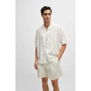 브랜드관 27프로 할인SU24 릴렉스핏 프린팅 반팔 셔츠 오픈 화이트 50514443131