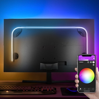 필립스 <b>LED</b> hue play 그라디언트 PC 라이트<b>스트립</b> 32-34인치 모니터용 해외구매