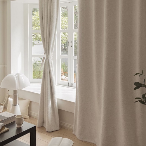 쉬즈홈 밀크솝 양털 방한 방풍 아일렛 암막커튼