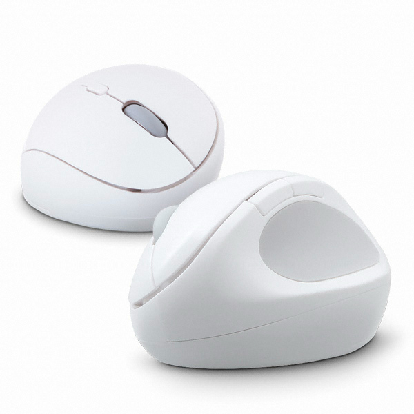 건평정보통신 IPLEX WM912 버티컬 무선 마우스 (화이트)_이미지