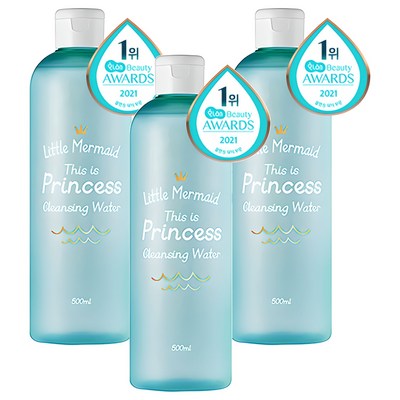 뷰티레시피 리틀머메이드 디스 이즈 프린세스 클렌징워터 500ml (3개)_이미지