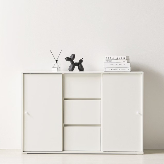 커스트 3단 다용도 슬림 높은 서랍 슬라이딩 수납장 1200