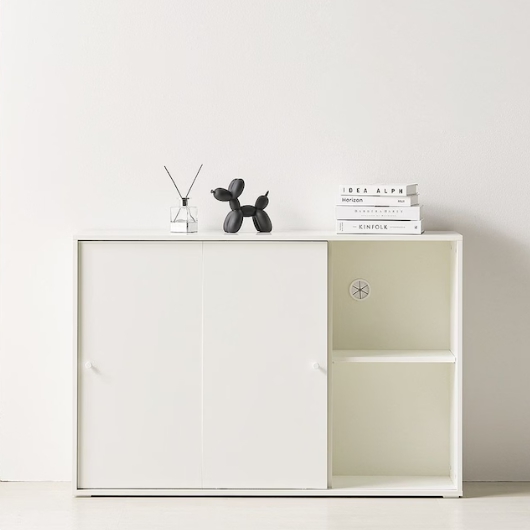 스칸디무드 커스트 3단 다용도 슬림 높은 서랍 슬라이딩 수납장 1200_이미지