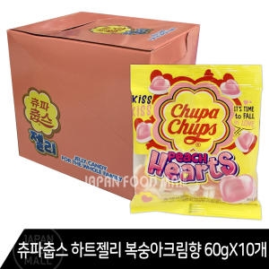 농심 츄파춥스 하트젤리 복숭아크림향 60g [10개]