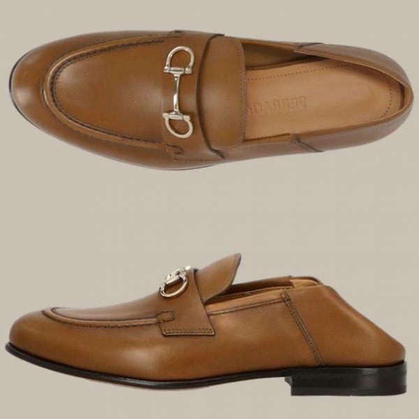  페라가모 간치니 OTTONE MOGENSEN BROWN 758467 여성 로퍼 1480227