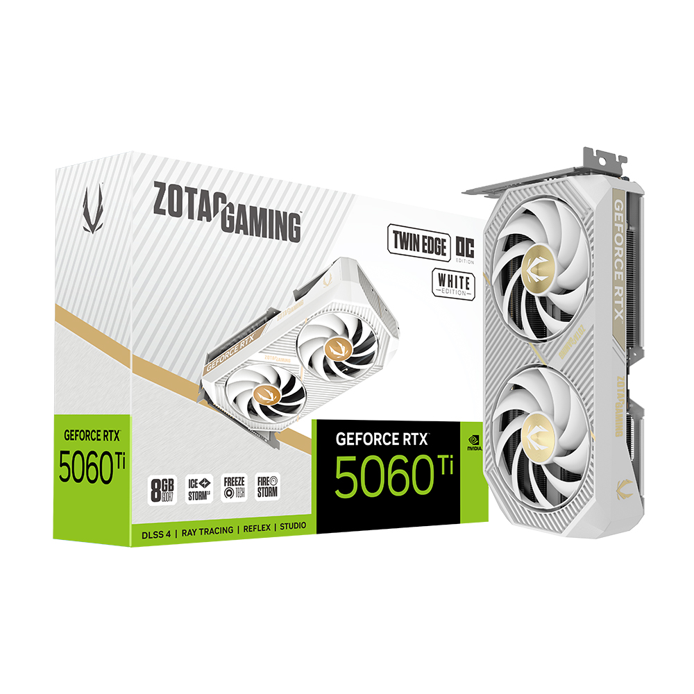ZOTAC GAMING 지포스 RTX 5060 Ti Twin Edge OC White D7 8GB