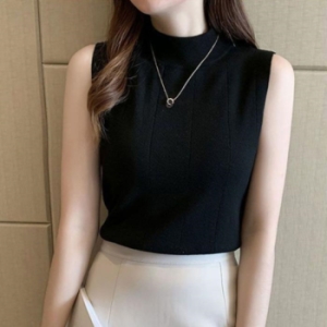 오노마 ONM 여름 반목 니트나시 반폴라 나시목티 민소매 목폴라 30248016