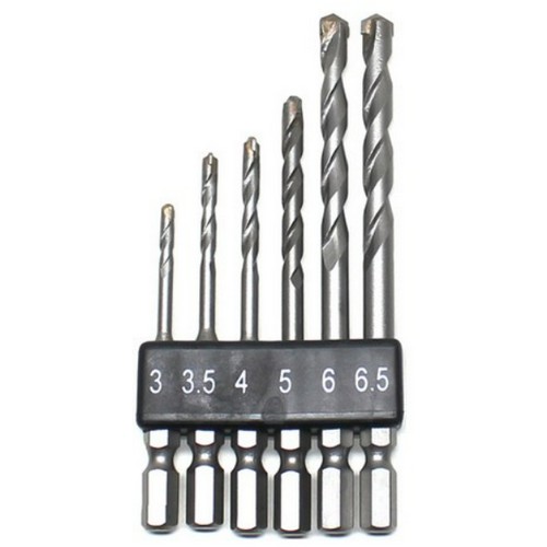 종원 콘크리트 드릴 육각 비트 세트 (6pcs)_이미지
