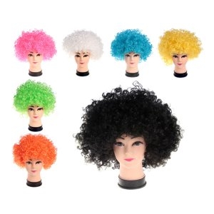 새로이벤트 파티 가발 광대 삐에로 파마 폭탄 머리 뽀글이 디스코_이미지