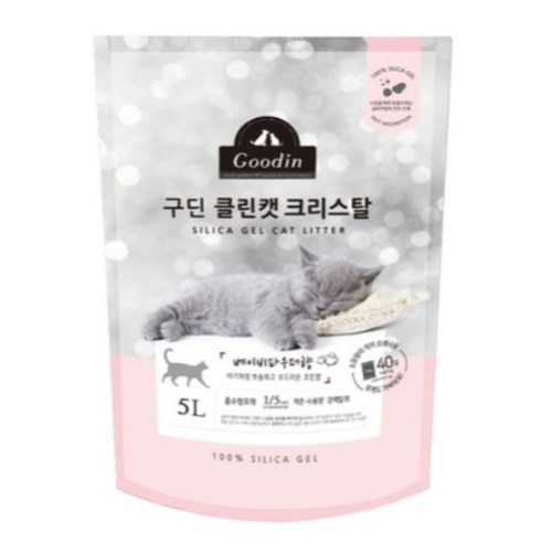 엠디클러스터 구딘 클린캣 크리스탈 모래 베이비파우더향 5L (1개)